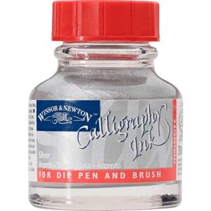 Winsor & Newton Silver Calligraphy Ink - 30ml - Pen & Brush Winsor & Newton Silver Calligraphy Ink - 30ml - Pen & Brush