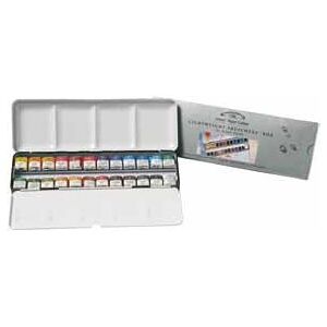 Winsor & Newton Watercolour Set - 24 Pcs - Black, Blue, Brown - Travel Tin Winsor & Newton Watercolour Set - 24 Pcs - Black, Blue, Brown - Travel Tin