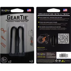 Nite Ize Gear Tie Rubber Black 6 Inch Reusable Cable Tie 2 Pack Nite Ize Gear Tie Rubber Black 6 Inch Reusable Cable Tie 2 Pack