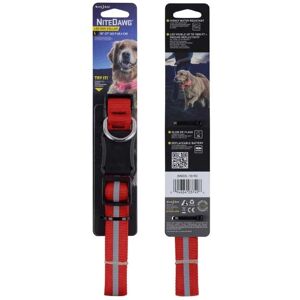 Nite Ize NND2L-10-R3 Red Nylon Large Dog Collar - Pet Safety Nite Ize NND2L-10-R3 Red Nylon Large Dog Collar - Pet Safety
