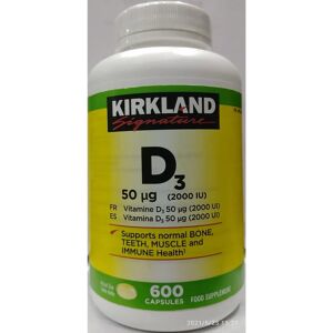 Kirkland Signature Extra Strength Vitamin D3 - 600 Capsules - Supports Immune System Kirkland Signature Extra Strength Vitamin D3 - 600 Capsules - Supports Immune System
