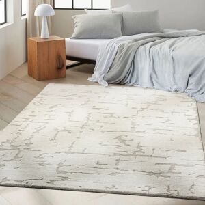 Calvin Klein Ivory & Taupe Abstract Rug - 160x221cm Calvin Klein Ivory & Taupe Abstract Rug - 160x221cm