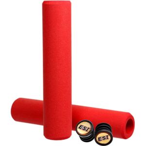 Poignées de guidon VTT ESI Racer's Edge - Silicone léger, absorption des vibrations - Rouge - Publicité Poignées de guidon VTT ESI Racer's Edge - Silicone léger, absorption des vibrations - Rouge - Publicité
