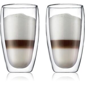 Bodum Bodum 4560-10 Pair of PAVINA Double Walled Thermo Glasses - Glass Bodum Bodum 4560-10 Pair of PAVINA Double Walled Thermo Glasses - Glass