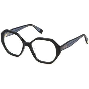 Furla VFU829 0700 Svart Geometrisk Dam Glasögonram - Eyewear Frames Furla VFU829 0700 Svart Geometrisk Dam Glasögonram - Eyewear Frames