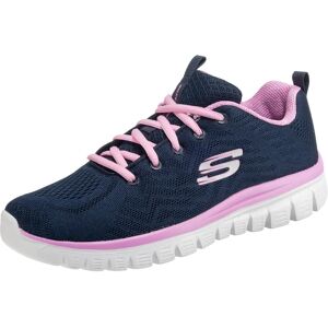 Damskie buty sportowe Skechers Graceful Get Connected - Navy/Różowe - Przez cały rok Damskie buty sportowe Skechers Graceful Get Connected - Navy/Różowe - Przez cały rok