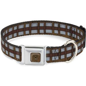 Buckle-Down Star Wars Chewbacca Dog Collar - Marron Gris 28-43cm Buckle-Down Star Wars Chewbacca Dog Collar - Marron Gris 28-43cm