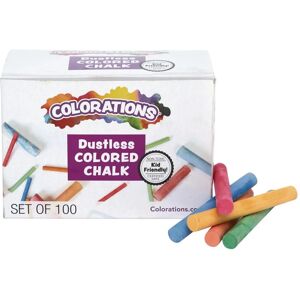 Colorations Krijtstiften - Meervoudige stofvrije krijtjes - 100 stuks Colorations Krijtstiften - Meervoudige stofvrije krijtjes - 100 stuks