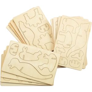 Colorations - Houten 3D Dinosaurus Puzzel - Bruin Colorations - Houten 3D Dinosaurus Puzzel - Bruin