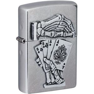 Encendedor Emblema Dead Mans Hand Zippo - Mano de Póker a Prueba de Viento Encendedor Emblema Dead Mans Hand Zippo - Mano de Póker a Prueba de Viento