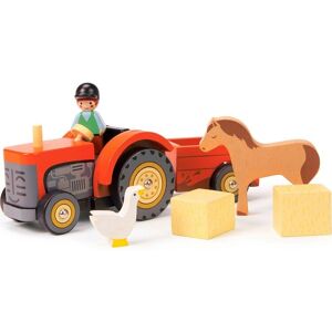 Tender Leaf Tracteur de Cour - Maison de Poupée en Bois - 24x10x11cm Tender Leaf Tracteur de Cour - Maison de Poupée en Bois - 24x10x11cm