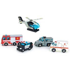 Véhicules d'urgence Tender Leaf - Ensemble en bois de 5 pièces pour enfants Véhicules d'urgence Tender Leaf - Ensemble en bois de 5 pièces pour enfants
