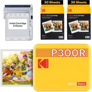Kodak Mini 3 Retro P300r - Yellow - Portable Photo Printer Kodak Mini 3 Retro P300r - Yellow - Portable Photo Printer