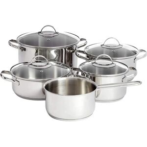 Amazon 9-Piece Stainless Steel Induction Cookware Set - Pot with Lids, Saucepan and Cas - Cookware Set Amazon 9-Piece Stainless Steel Induction Cookware Set - Pot with Lids, Saucepan and Cas - Cookware Set