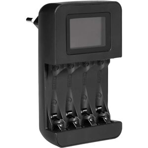 Caricabatterie Amazon Basics - 4 Batterie, Nero - Caricabatterie Caricabatterie Amazon Basics - 4 Batterie, Nero - Caricabatterie
