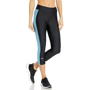 Under Armour Heatgear Stretch Taille Zwart Blauw Dames Capri Leggings - Leggings Under Armour Heatgear Stretch Taille Zwart Blauw Dames Capri Leggings - Leggings