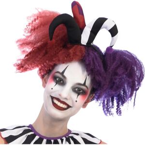 Amscan Model - Tweekleurige harlequin wig for adults Amscan Model - Tweekleurige harlequin wig for adults