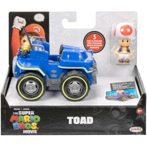 Jakks Pacific Toad Figure with Kart - Super Mario Movie Jakks Pacific Toad Figure with Kart - Super Mario Movie