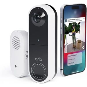 Arlo Brand Model Wireless Video Doorbell - Video Doorbell, Black/White Arlo Brand Model Wireless Video Doorbell - Video Doorbell, Black/White