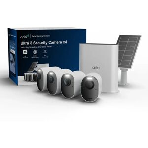 Kit de sécurité Arlo Ultra 3 - 4K, Panneau solaire, 4 caméras - Publicité Kit de sécurité Arlo Ultra 3 - 4K, Panneau solaire, 4 caméras - Publicité