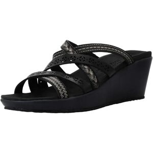 Skechers Beverlee - Tiger Posse Wedge Sandal - Wedge Heel, Leatherette Upper, Embroidery Skechers Beverlee - Tiger Posse Wedge Sandal - Wedge Heel, Leatherette Upper, Embroidery