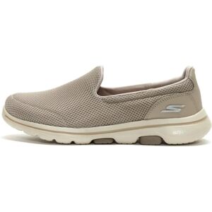 Skechers Go Walk 5 Bege Respirável Tecido Esportivo - Tênis Skechers Go Walk 5 Bege Respirável Tecido Esportivo - Tênis