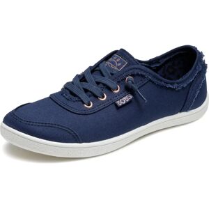 Skechers Navy Slip-On Trainer - Damen Canvas Schuhe Skechers Navy Slip-On Trainer - Damen Canvas Schuhe