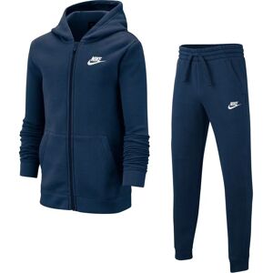 Nike Fleece Tracksuit Junior Boys - Unisex - Navy/White - XL Nike Fleece Tracksuit Junior Boys - Unisex - Navy/White - XL