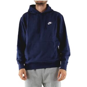 Nike Men's Navy Fleece Hoodie - Pullover Winter Top - 80% Cotton, 20% Polyester Nike Men's Navy Fleece Hoodie - Pullover Winter Top - 80% Cotton, 20% Polyester