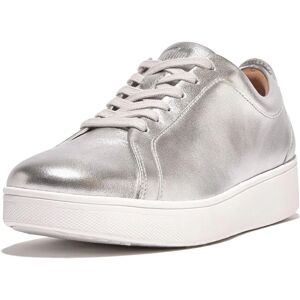 Fitflop Women's Rally Silver Leather Sneakers - Size 5.5 - Casual Trainers Fitflop Women's Rally Silver Leather Sneakers - Size 5.5 - Casual Trainers