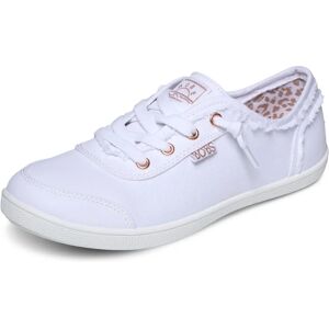 Skechers 33492/WHT BOBS B CUTE Damskie slip-on trampki z płótna - Białe Skechers 33492/WHT BOBS B CUTE Damskie slip-on trampki z płótna - Białe