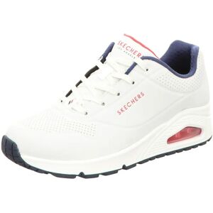 Skechers White/Navy/Red Uno Women's Sneakers - All Year Skechers White/Navy/Red Uno Women's Sneakers - All Year