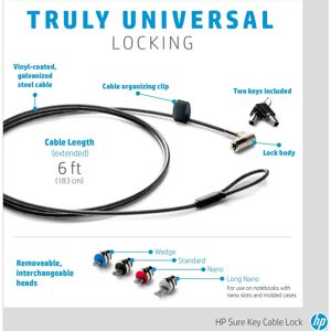 HP Sure Key Cable Lock - Security Cable HP Sure Key Cable Lock - Security Cable