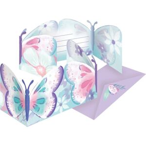 Amscan 9909726 Convites para Festas - Borboleta, Azul e Roxo Amscan 9909726 Convites para Festas - Borboleta, Azul e Roxo