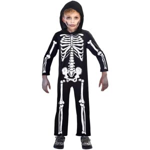 Amscan Skeleton Costume for Kids - Black & White, Unisex, 3-12 Years Amscan Skeleton Costume for Kids - Black & White, Unisex, 3-12 Years