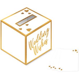 Amscan Wedding Wishes Box - 40 Cards - 25cm Party Decoration Amscan Wedding Wishes Box - 40 Cards - 25cm Party Decoration