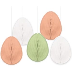 Decoración de fiesta Amscan 9913405 - Conjunto de 5 huevos de Pascua de cartón Decoración de fiesta Amscan 9913405 - Conjunto de 5 huevos de Pascua de cartón