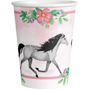 Gobelets en papier rose avec chevaux Amscan 9909875-66 - 10 pièces Gobelets en papier rose avec chevaux Amscan 9909875-66 - 10 pièces