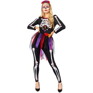 Amscan Miss Day of the Dead Damenkostüm Bunt XL female Amscan Miss Day of the Dead Damenkostüm Bunt XL female