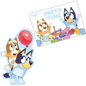Convites Bluey - 8 unidades Convites Bluey - 8 unidades