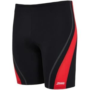Zoggs Brand Model Mid Jammer - Black/Red - Swimsuit Zoggs Brand Model Mid Jammer - Black/Red - Swimsuit
