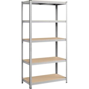 Songmics Silver 5-Tier Steel Shelving Unit - Garage Storage Songmics Silver 5-Tier Steel Shelving Unit - Garage Storage