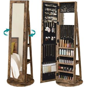 Songmics 360° Rotating Jewelry Cabinet - Lockable Full-Length Mirror Songmics 360° Rotating Jewelry Cabinet - Lockable Full-Length Mirror