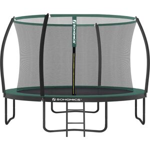 SONGMICS Trambulin rotund verde de 12 picioare cu plasă de siguranță SONGMICS Trambulin rotund verde de 12 picioare cu plasă de siguranță