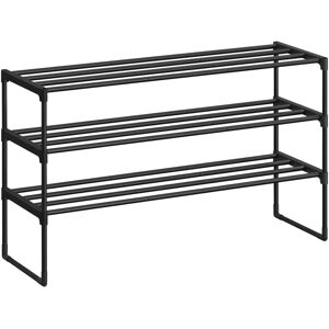Songmics Black 3-Tier Shoe Rack - Storage Organizer Songmics Black 3-Tier Shoe Rack - Storage Organizer