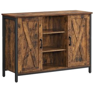 VASAGLE Rustic Industrial Sideboard - Storage Cabinet with Adjustable Shelves VASAGLE Rustic Industrial Sideboard - Storage Cabinet with Adjustable Shelves