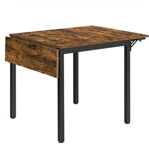 VASAGLE Extendable Dining Table - Rustic Brown, Black - Dining Table VASAGLE Extendable Dining Table - Rustic Brown, Black - Dining Table