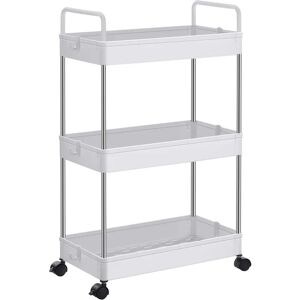 Songmics 3Tier Storage Trolley Kitchen Shelf - Storage Trolley - White Songmics 3Tier Storage Trolley Kitchen Shelf - Storage Trolley - White