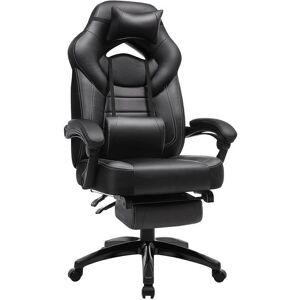 Silla de Oficina SONGMICS - Ergonómica, Reposacabezas Ajustable, Hasta 150kg, Negra Silla de Oficina SONGMICS - Ergonómica, Reposacabezas Ajustable, Hasta 150kg, Negra