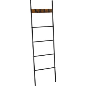 Étagère Escalier Bois Brillant Noir et Marron Rústico - Étagère d'Escalier Étagère Escalier Bois Brillant Noir et Marron Rústico - Étagère d'Escalier